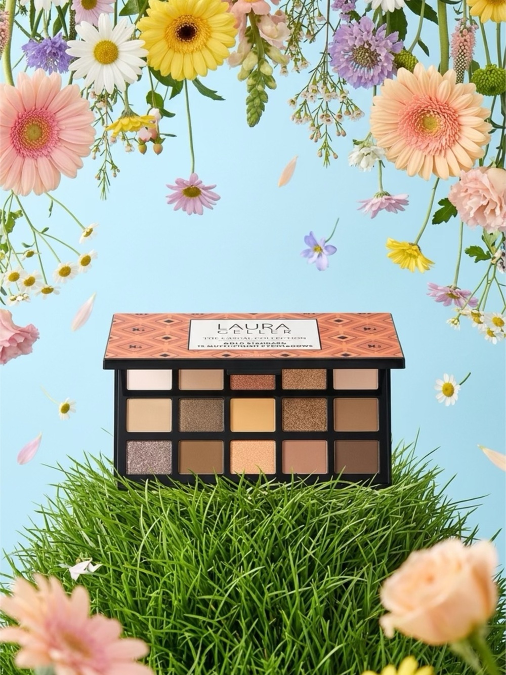 Laura Geller Neutral Eyeshadow 15 Multi-Finish Palette — Browns, Golds, Creams